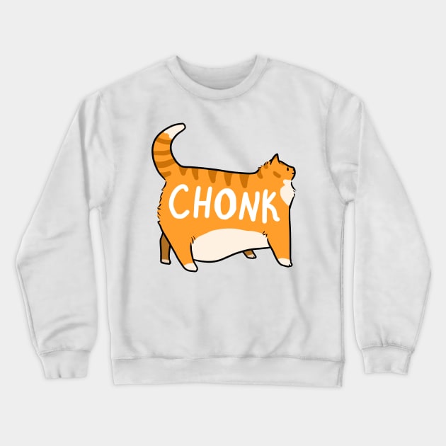 Chonky Orange Tabby Cat Crewneck Sweatshirt by saradaboru